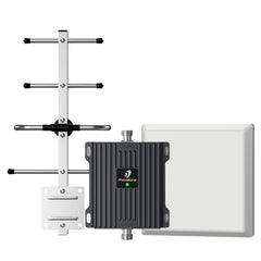 Phonetone Cell Phone Signal Booster for AT&T and T-Mobile | Up to 4,500 Sq Ft | Boost 4G LTE 5G Signal on Band 12/17 | 65dB Cellular Repeater with High Gain Antennas | FCC Approved