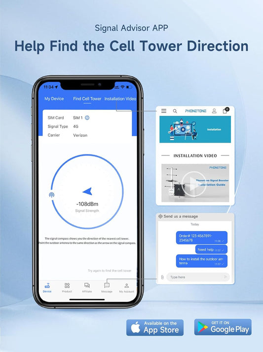 Cell Phone Booster for Home | Up to 4,500 Sq Ft | Boost 4G LTE 5G Signal on Band 4 and Band 66